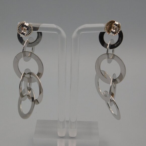 VINTAGE SILVER DROP EARRINGS - Picture 4 of 16